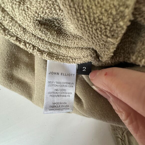 John Elliott Lieutenant Khaki Escobar Drawstring Banded Jogger Zip Pockets 2 - Picture 11 of 16